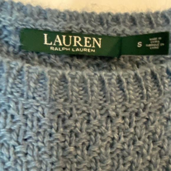 Ralph Lauren Women’s Blue Crew Neck Knit Sweater Wool blend - Picture 3 of 8